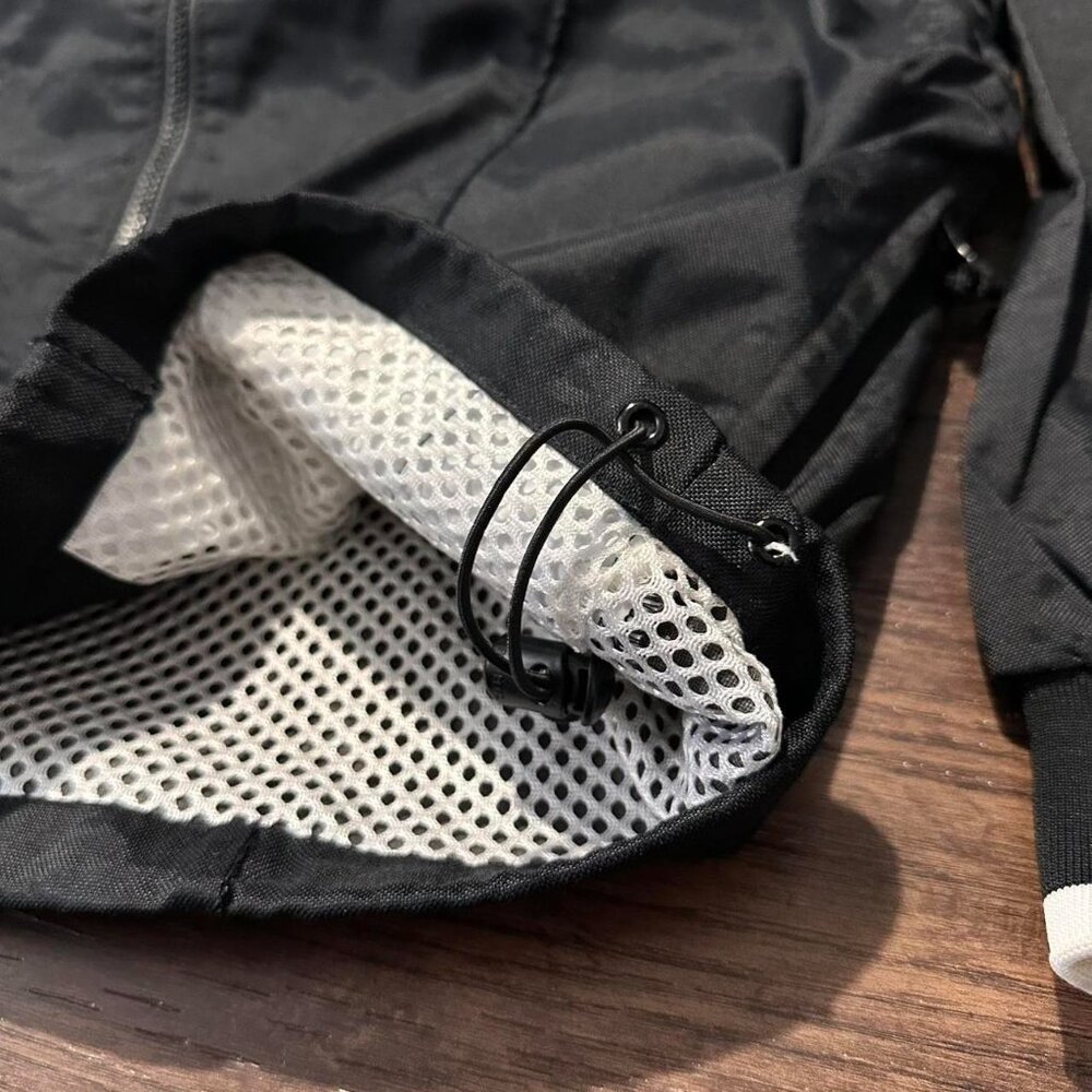 VINTAGE 90s NIKE Black Windbreaker Jacket White Accents - Women's S - Picture 5 of 8